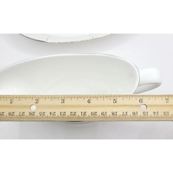 Wedgwood Shagreen Gravy Boat and Plate Set New Opened Box Mint Condition - Picture 10 of 12